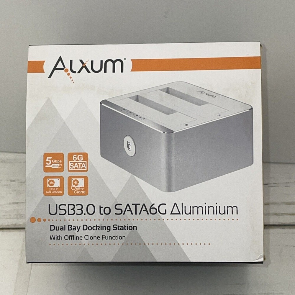 Alxum USB 3.0 to SATA Hard Drive Docking Station for 2.5" & 3.5" Offline Cloning
